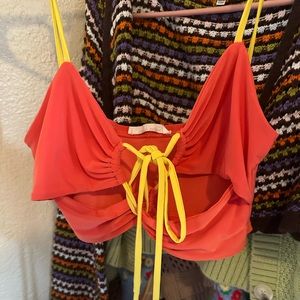 Boutique crop top with ties